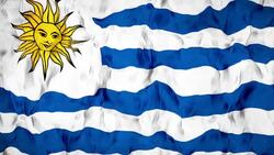 Uruguay Flag Stock Footage
