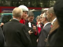 Duke of Edinburgh and Prince Harry Open the Field of Remembrance at Westminster Abbey News Clip