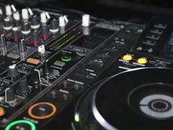 DJ mixer at a party Stock Footage