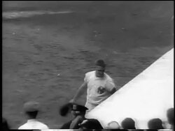 B/W 1961 Yankee Roger Maris exiting dugout + doffing cap after hitting 61st home run / newsreel Stock Footage