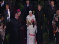 A Mariachi band serenaded Pope Benedict XVI during his visit to Leon, Mexico. Earlier, the Pope celebrated mass for a huge gathering of worshippers. News Clip
