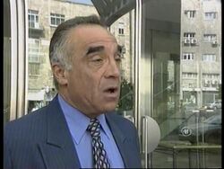 Handshake with Annan and Foreign Defense head Meridor, reax News Clip