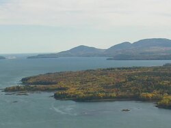 WS ARIEAL View of Woods area and cruises / Maine, United States Stock Footage