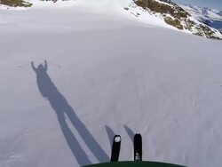 Stoked skier Stock Footage