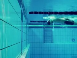 Athlete in water Stock Footage