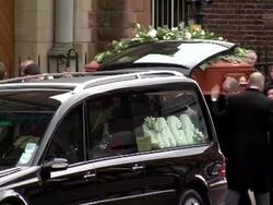 Comedian Frank Carson's Coffin Carried Into Church News Clip
