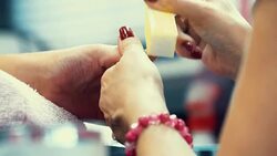 Manicure procedure. Stock Footage