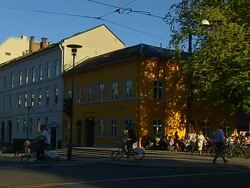 Pan Left Shot Houses Eastern Norway Oslo Norway Stock Footage