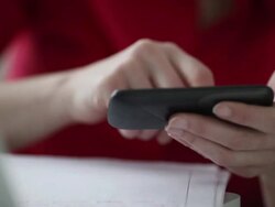 HD Looking photo on smart phone Stock Footage