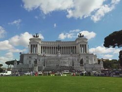 Vittorio Emanuele or Altare della Patria Monument in Rome Stock Footage