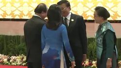 Nguy?n Xuï¿½n Phï¿½c and Wife Stock Footage