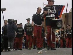 NORTHERN IRELAND: ORANGEMEN STAGE MARCH IN BELFAST News Clip