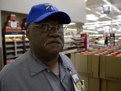 Walmart employees protest Stock Footage