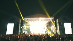 People at concert party Stock Footage