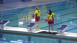 People Swimming in Pool at Aquatic Centre News Clip