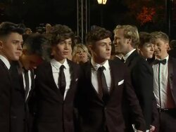 Union J at 'Skyfall' Royal World Premiere at Royal Albert Hall at Royal Albert Hall on October 23, 2012 in London (Footage by WireImage Video/Getty Images) Stock Footage