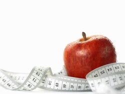 HD: Red Apple With Measuring Tape Stock Footage