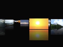 Digital journey on black floor Stock Footage