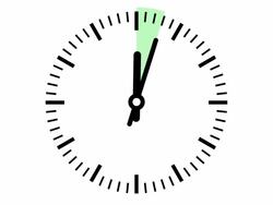 Clock 15 minutes timelapse smooth Stock Footage