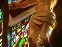 Religious Cross and Jesus Stock Footage