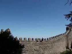Sintra, Castle of the Moors (Castelo dos Mouros), view of the inner walls, Sintra  Stock Footage