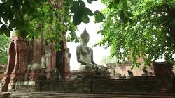 Thai Buddha statue Stock Footage