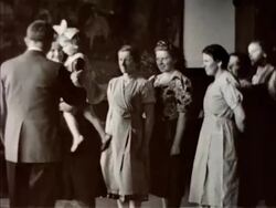 Adolf Hitler greeting children at Berghof Estate Stock Footage