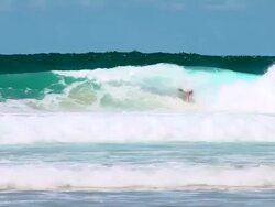 Australia wave with surfer riding Stock Footage
