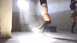 Sexy dancers practicing Stock Footage