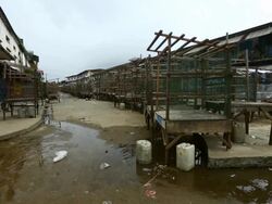 Liberia imposes Ebola quarantine and curfew in Monrovia Stock Footage