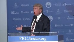 Value Voters: Donald Trump (part 5 of 10) Stock Footage