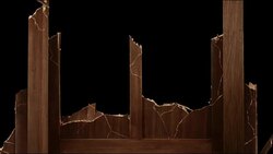 Wooden panel break down 1 Stock Footage