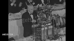 Gustav Nobel addresses a banquet commemorating the 50th anniversary of Alfred Nobels death News Clip