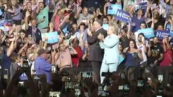 Raw: Clinton, Running Mate Make First Appearance Instructional Video