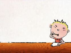 Funny Cartoon boy wants Karate lessons from Santa Stock Footage