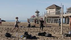 Beach Volleyball at Huntington Beach News Clip