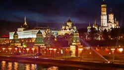 Moscow at night Stock Footage