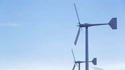 4K Timelapse: Wind turbines in the evening Stock Footage