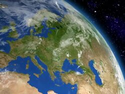 Europe from space Stock Footage