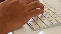 Businessman typing and develop his project Stock Footage