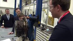 Cameron and Osborne meeting Siemens workers News Clip