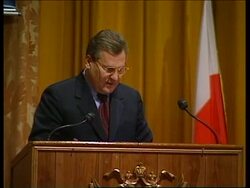 Polish President Kwasniewski meets with Putin in Moscow. News Clip