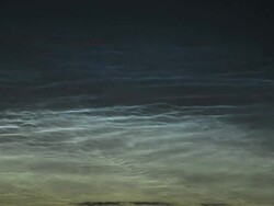 Noctilucent cloud. These are extremely high altitude clouds that appear around the polar regions Stock Footage