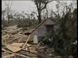 Small city of Waveland completely destroyed by Hurricane News Clip