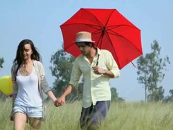 Young couple romancing in the forest, Haryana, India Stock Footage