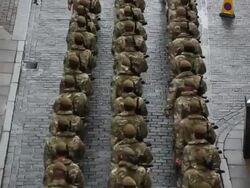 Army Soldiers Marching at Parade Stock Footage