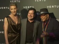 Casey Gorman, Frank Nuovo, Quincy Jones at the Vertu's Rodeo Drive Boutique Grand Opening at Beverly Hills CA. (Footage by WireImage Video/GettyImages) Stock Footage