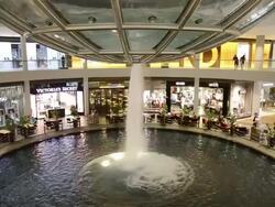 MS Fountain at Marina Bay Sands shopping center/ Singapore Stock Footage