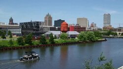 The Milwaukee Skyline (daytime) Stock Footage