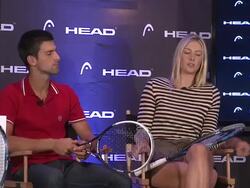 INTERVIEW: Maria Sharapova talks about athletes having to have a life outside of tennis and being human Stock Footage